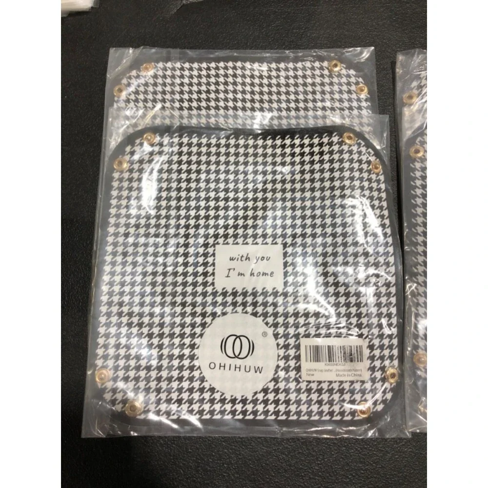 Snap Houndstooth Leather Tray Organizer, Valet Tray